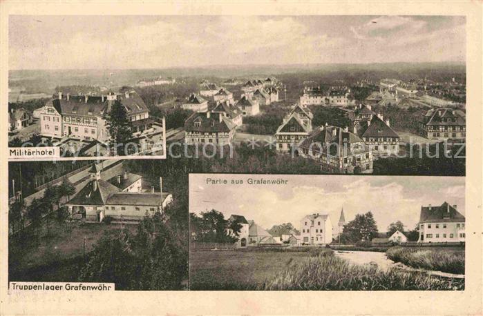 Grafenwoehr Truppenuebungsplatz Militaerhotel Stadtpartie Truppenlager