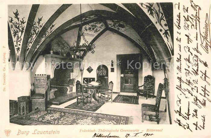 Ludwigstadt Frankenwald Region Burg Lauenstein Rittersaal