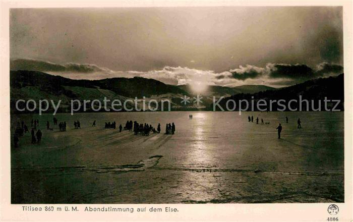 TITISEE Schwarzwald BW Abendstimmung auf dem Eise