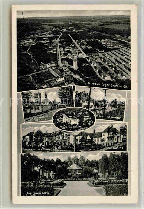 Grafenwoehr Truppenuebungsplatz Fliegeraufnahme Forsthaus Kommandur Militaergast