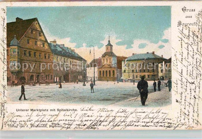 Bayreuth Unterer Marktplatz Spitalkirche