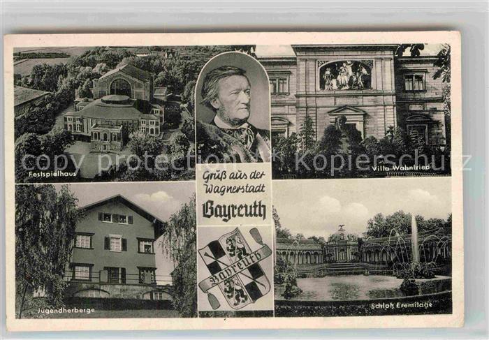 BAYREUTH Bayern Villa Wahnfried Festspielhaus Jugendherberge Schloss Eremilage