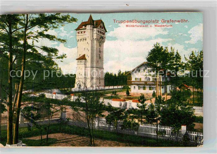 Grafenwoehr Truppenuebungsplatz Militaerforstamt Wasserturm