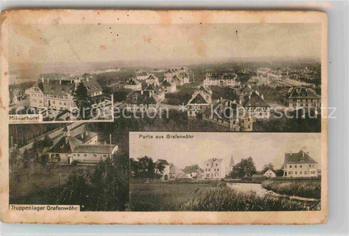 Grafenwoehr Truppenuebungsplatz Panorama Militaerhotel Stadtansicht