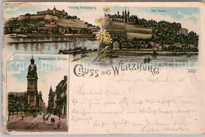 WueRZBURG Bayern Kapelle Festung Marienberg Universitaetskirche