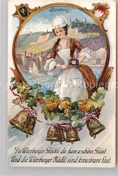 WueRZBURG Bayern Frau Tracht