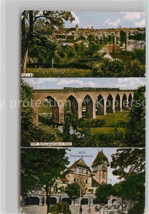 Hof Saale Panorama Bahnviadukt