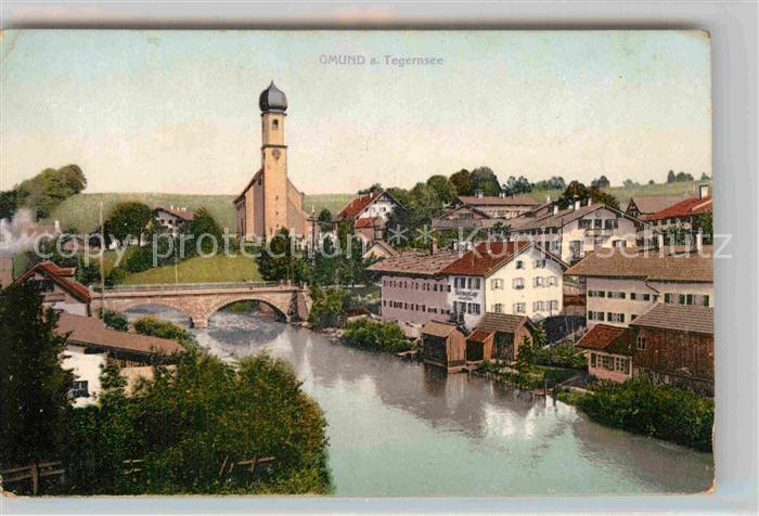 Gmund Tegernsee Panorama Kirche Bruecke