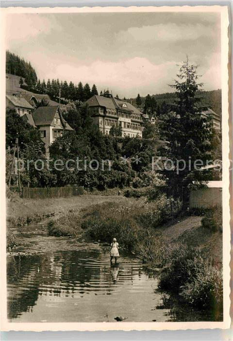 Voehrenbach Partie an der Breg mit Luisen Krankenhaus