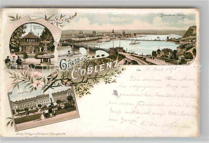 Coblenz Koblenz Trinkhalle Rheinananlagen Schloss Panorama