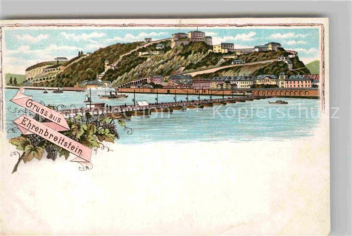Coblenz Koblenz Festung Ehrenbreitstein Schiffbruecke