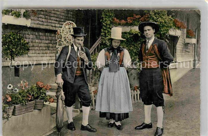 Triberg Schwarzwald Historische Schwarzwaelder Trachten