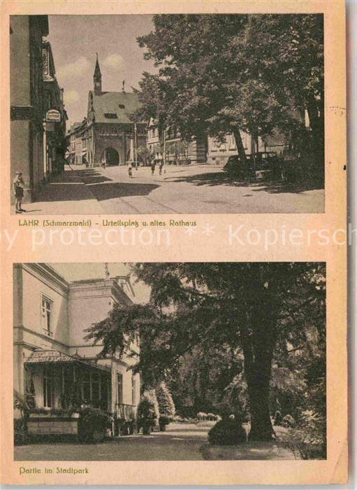 Lahr Schwarzwald Urteilslatz Altes Rathaus Partie im Stadtpark