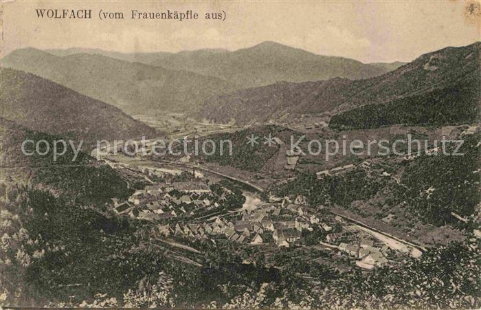 Wolfach Schwarzwald BW Blick vom Frauenkaepfle