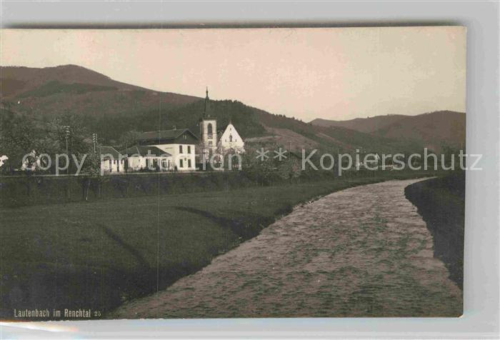 Lautenbach Renchtal Teilansicht mit Kirche