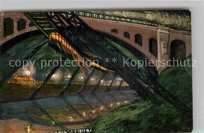 Vohwinkel Schwebebahn Drei Bahnen an der Sonnborner Bruecke