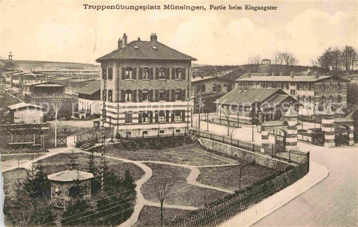 Muensingen Truppenuebungsplatz Partie beim Eingangstor