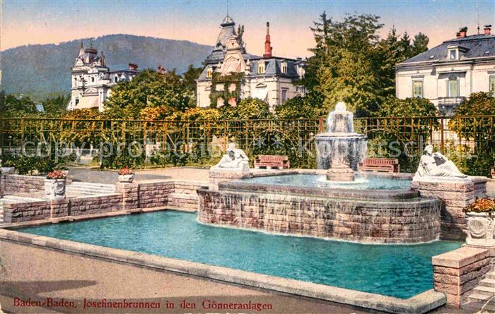 BADEN-BADEN BW Josefinenbrunnen in den Goenneranlagen