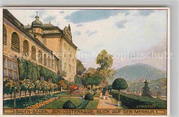 BADEN-BADEN BW Schlossterrasse auf dem Merkur