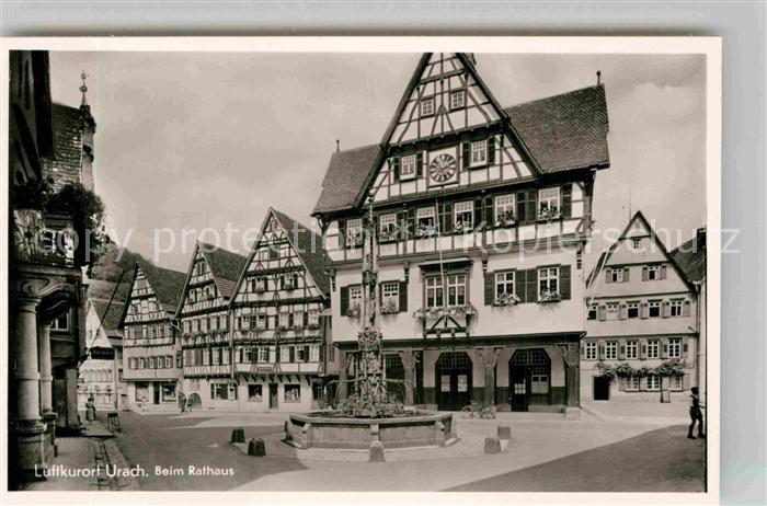 Urach Bad Rathaus Brunnen