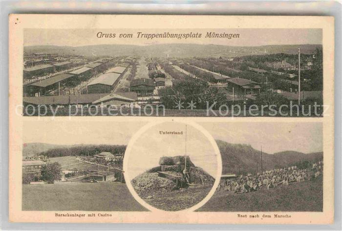 Muensingen Truppenuebungsplatz Barackenlager Casino Unterstand Marschpause