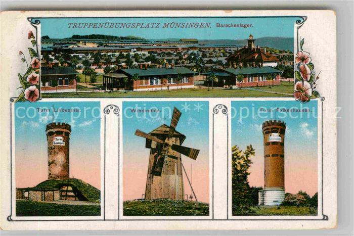 Muensingen Truppenuebungsplatz Barackenlager Thurm Falkenhausen Windmuehle Thurm