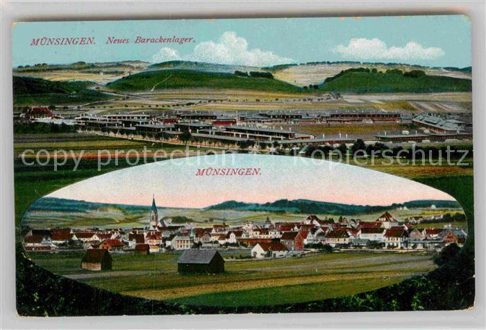 Muensingen Truppenuebungsplatz Barackenlager Stadtblick