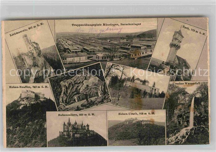 Muensingen Truppenuebungsplatz Barackenlager Lichtenstein Teck Hohen Neuffen Neb