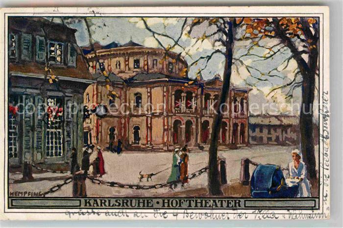 Karlsruhe Baden Hoftheater Gemaelde