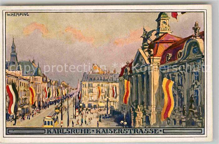 Karlsruhe Baden Kaiserstrasse Gemaelde