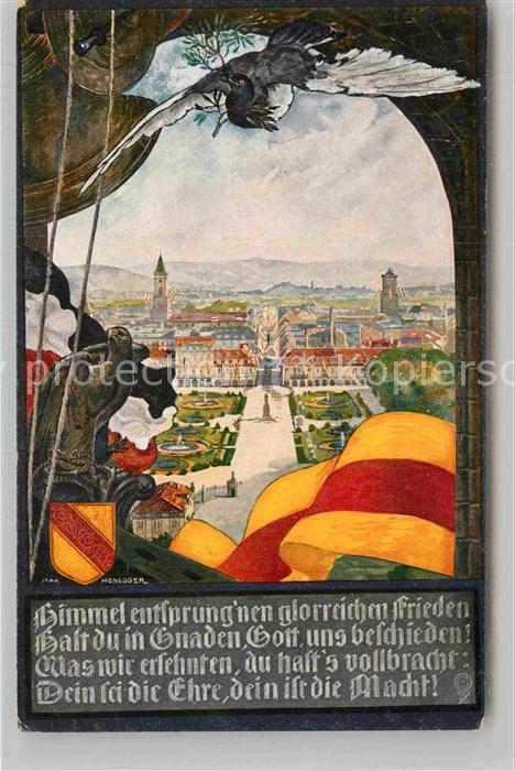 Karlsruhe Baden Panorama mit Schloss