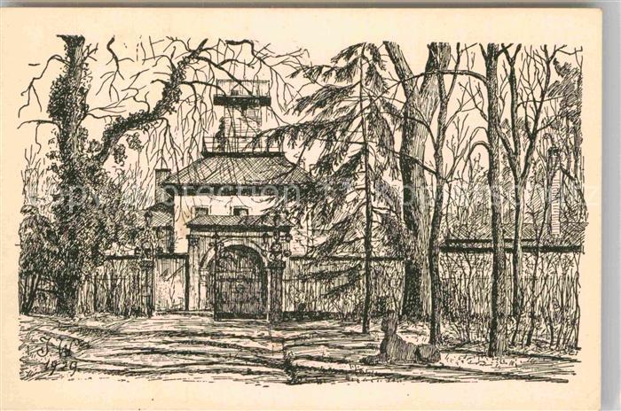 Karlsruhe Baden Schloesschen in der Ritterstrasse Zeichnung