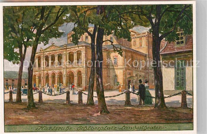 Karlsruhe Baden Schlossplatz Landestheater