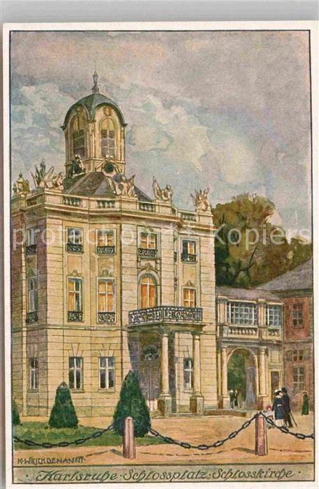 Karlsruhe Baden Schlossplatz Schlosskirche