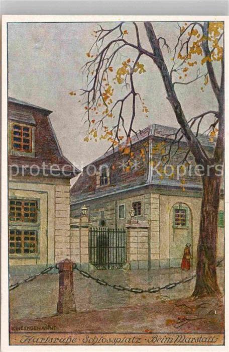 Karlsruhe Baden Schlossplatz Beim Marstall