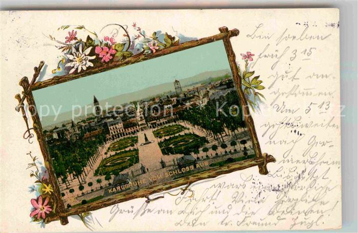 Karlsruhe Baden Blick vom Schloss