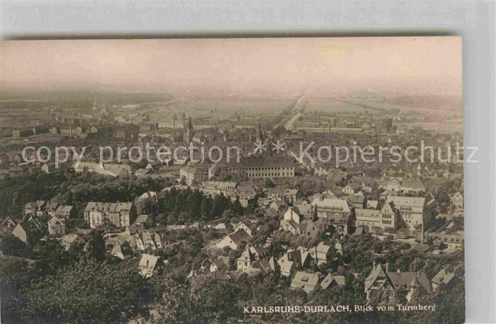 Durlach Blick vom Turmberg