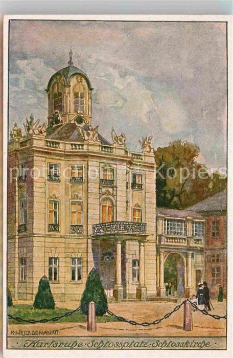 Karlsruhe Baden Schlossplatz Schlosskirche