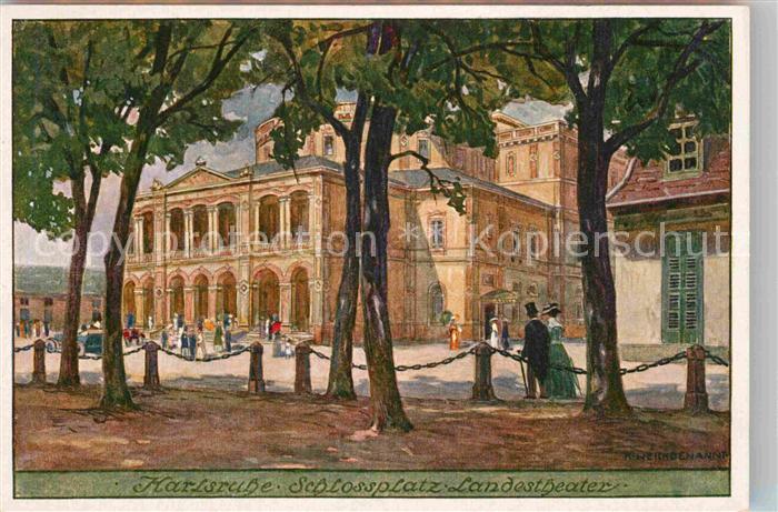 Karlsruhe Baden Schlossplatz Landestheater