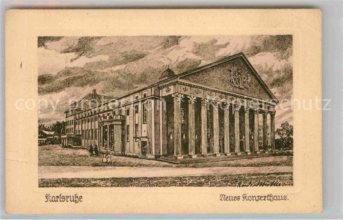 Karlsruhe Baden Neues Konzerthaus Zeichnung