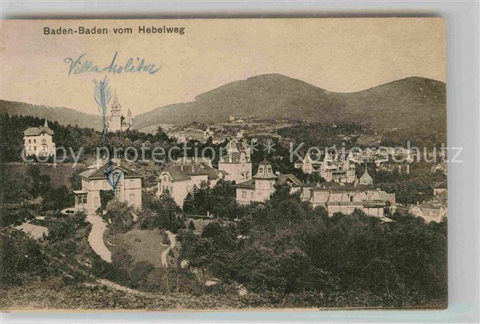 BADEN-BADEN BW Blick vom Hebelweg