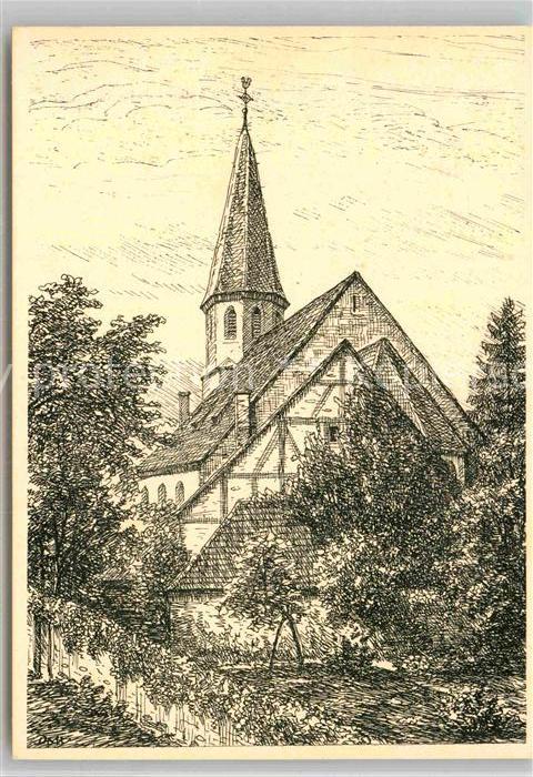 Groetzingen Karlsruhe Kirche Zeichnung