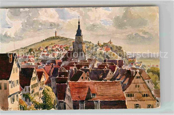 TueBINGEN BW Panorama vom Schloss