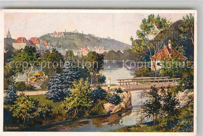 TueBINGEN BW Anlagensee Osterberg Kuenstlerkarte