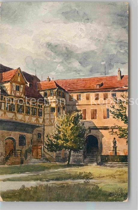 TueBINGEN BW Schlosshof Kuenstlerkarte Marschall