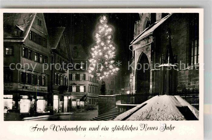 TueBINGEN BW Weihnachts Neujahrskarte