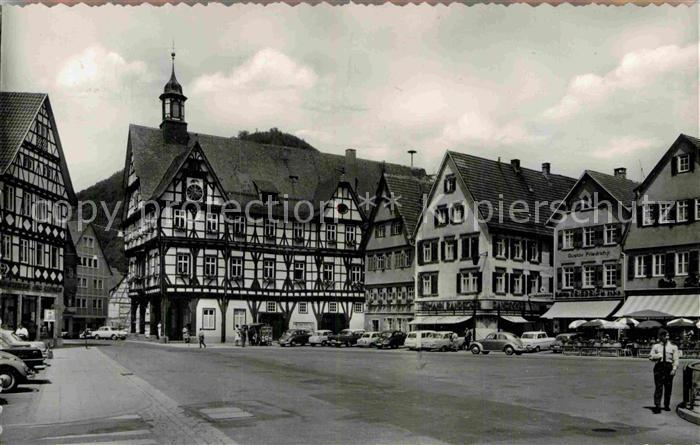 Urach Bad Marktplatz Fachwerk