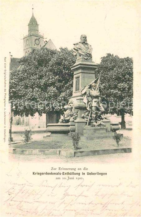 ueberlingen Bodensee Kriegerdenkmal Enthuellung