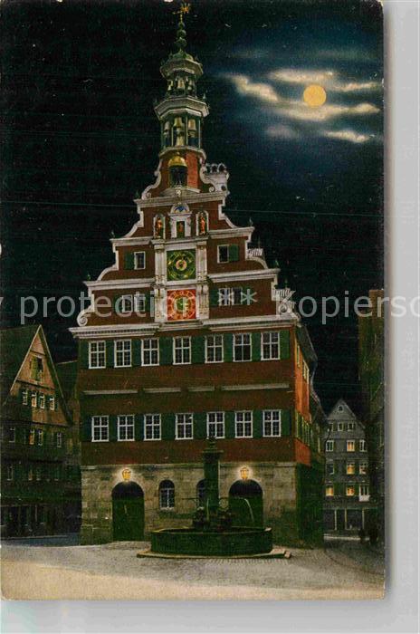 Esslingen Neckar Rathaus Mondschein Nacht