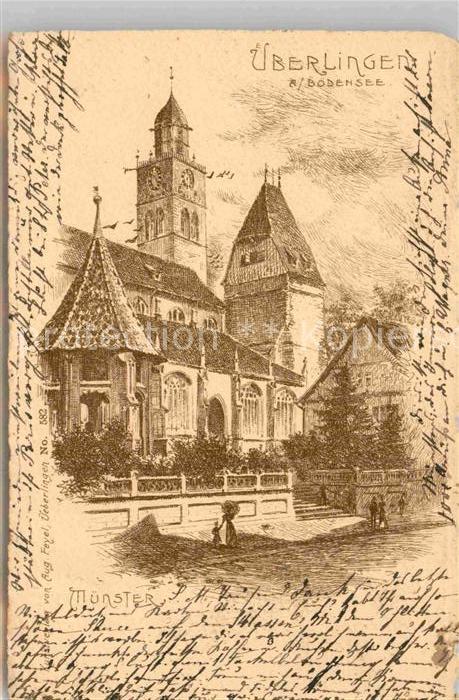 ueberlingen Bodensee Muenster Kuenstlerkarte Frevel